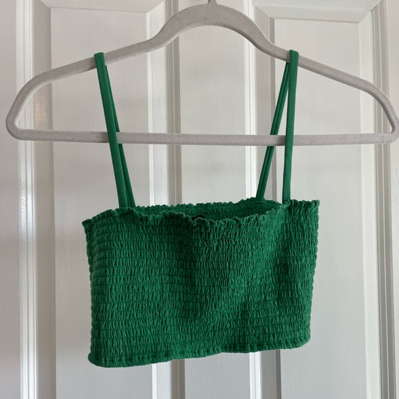 Reformation green bandeau crop top S - Picture 2 of 7